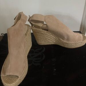 Kenneth Cole Olivia Espadrille Peep-Toe Wedges
